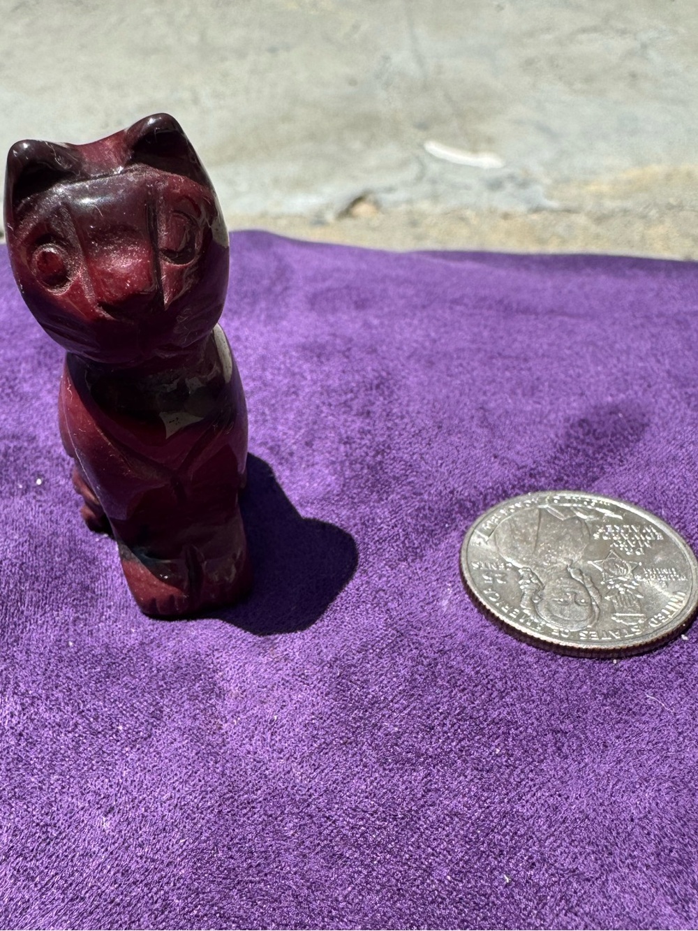 Australian Red Jasper cat figure